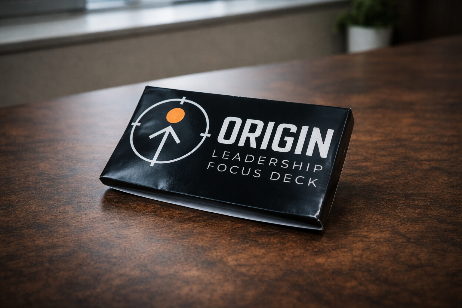Origin Leadership Focus Deck™ card pack on a table