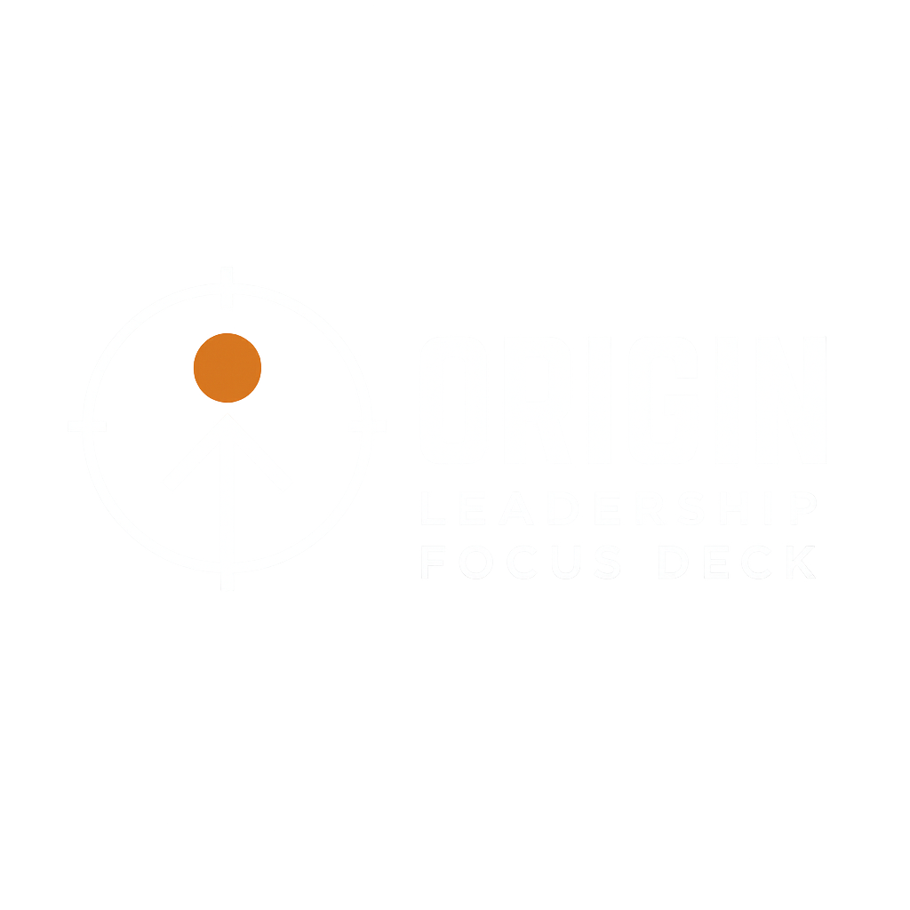 Origin Leadership Focus Deck™ cards in a stack with glow